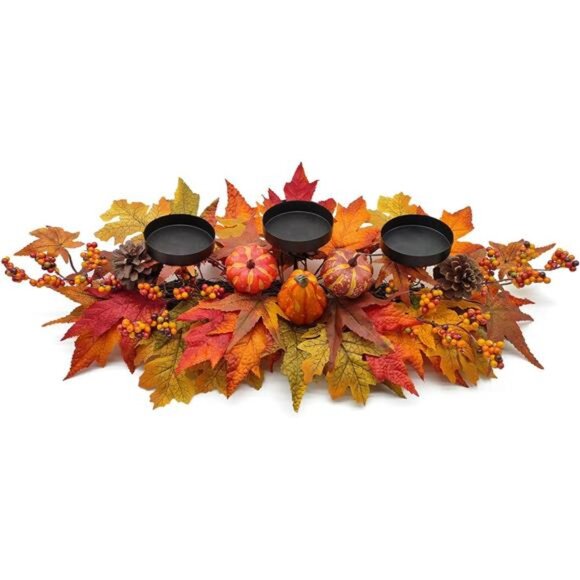 Thanksgiving Centerpiece Fall Table Decorations, Artificial Gourd, Pumpkins, - Picture 6 of 8